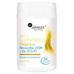 ALINESS Cytrynian Magnezu Bezwodny 100% z B6 (P-5-P) 250 g