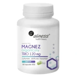 ALINESS Magnez Organiczny Trio 120 mg + B6 100 Vege kaps