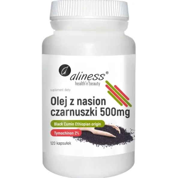 ALINESS Olej z Nasion Czarnuszki 500 mg 120 kaps