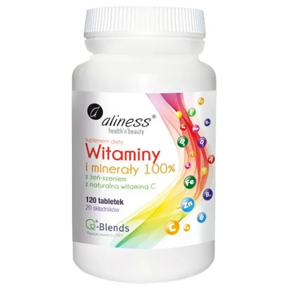ALINESS Witaminy i Minerały 100% 120 tabl