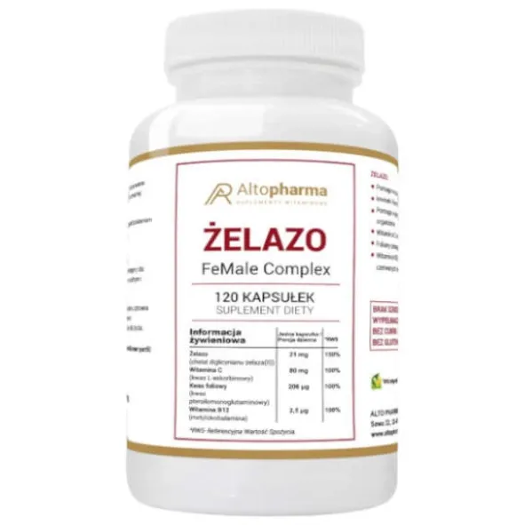 ALTO PHARMA Żelazo Chelat Complex 120 kaps