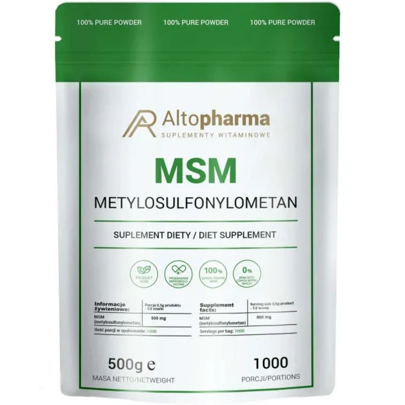 ALTO PHARMA MSM Siarka Organiczna w Proszku 500 g