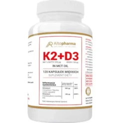 ALTO PHARMA Witamina K2 MK7 200µg + D3 4000IU MCT Oil 120 kaps