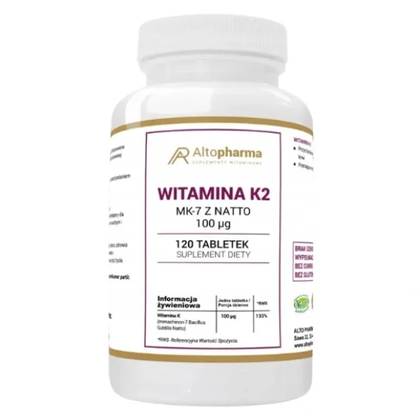 ALTO PHARMA Witamina K2 MK-7 z natto 100µg 120 tabl