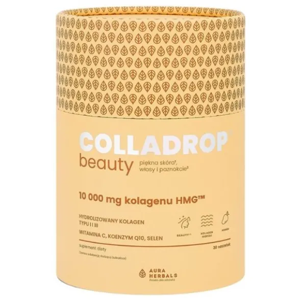 AURA HERBALS Colladrop® Beauty kolagen HMG™ 10000 mg Saszetki 30 szt