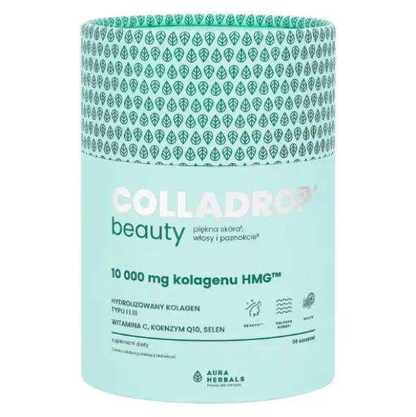 AURA HERBALS Colladrop® Beauty kolagen HMG™ 10000 mg Saszetki 30 szt