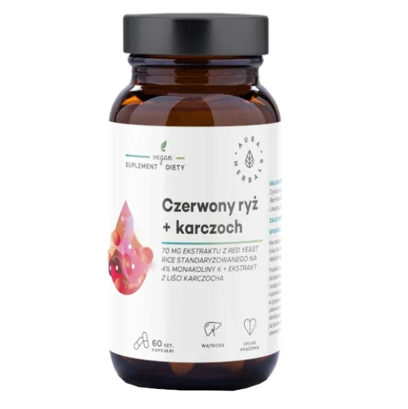 AURA HERBALS Czerwony Ryż + Karczoch 60 kaps
