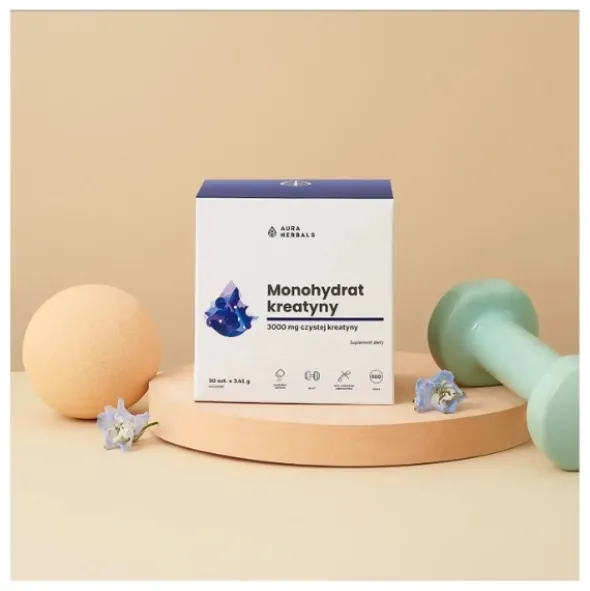 AURA HERBALS Kreatyna Monohydrat saszetki 30 x 3,41 g