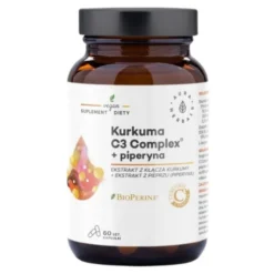 AURA HERBALS Kurkuma 500 mg C3 Complex + Piperyna 60 kaps