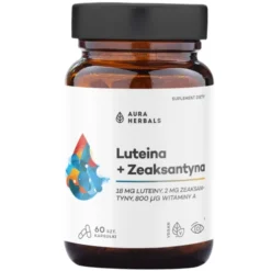 AURA HERBALS Luteina + Zeaksantyna + Witamina A 60 kaps