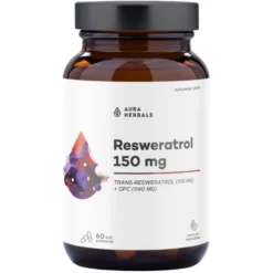 AURA HERBALS Resweratrol 150 mg 60 kaps