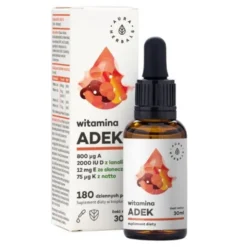 AURA HERBALS Witamina ADEK A + D3 2000IU + E + K2MK7 krople 30 ml