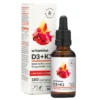AURA HERBALS Witamina D3 2000 IU + K2 + ekstrakt z kurkumy krople 30 ml