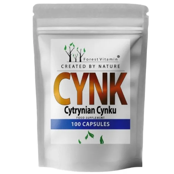FOREST VITAMIN Cytrynian Cynku 15mg 100 kaps