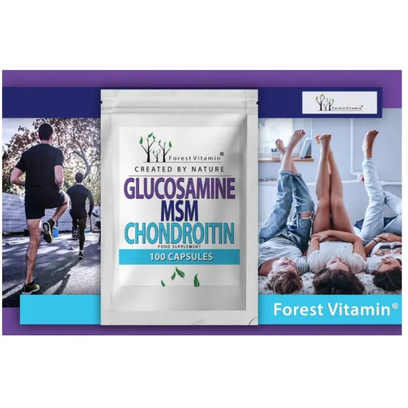 FOREST VITAMIN Glukozamina + MSM + Chondroityna 100 Kaps