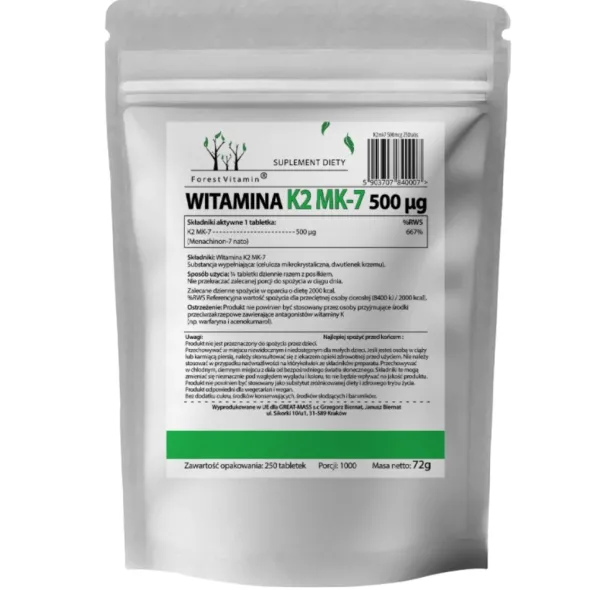 FOREST VITAMIN K2 MK7 500 µg 250 tabs