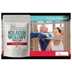 FOREST VITAMIN Kolagen Wołowy hydrolizowany typ 550mg 100 kaps