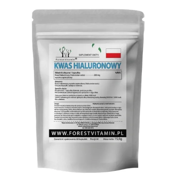 FOREST VITAMIN Kwas Hialuronowy 200mg 60 kaps