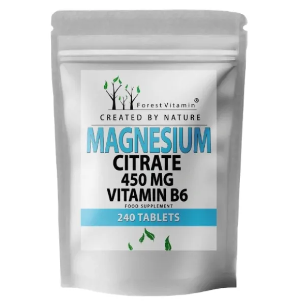 FOREST VITAMIN Magnez cytrynian 450mg+B6 240 tabs