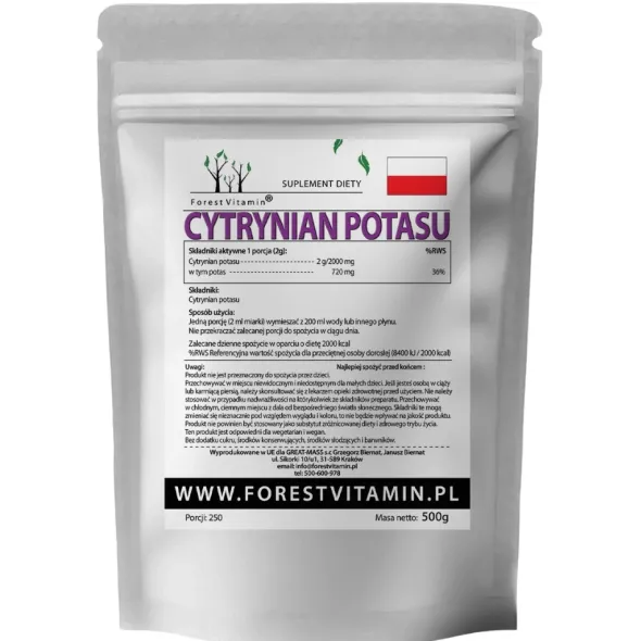 FOREST VITAMIN Potas Cytrynian 500 g
