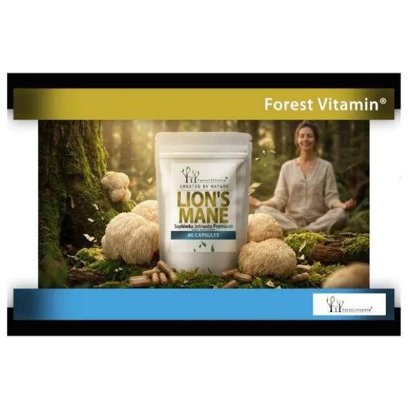 FOREST VITAMIN Soplówka Jeżowata Premium 400 mg 60 kaps