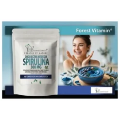 FOREST VITAMIN Spirulina Organiczna 300 mg 60 kaps