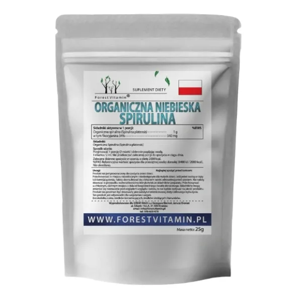 FOREST VITAMIN Spirulina Organiczna Niebieska 25 g