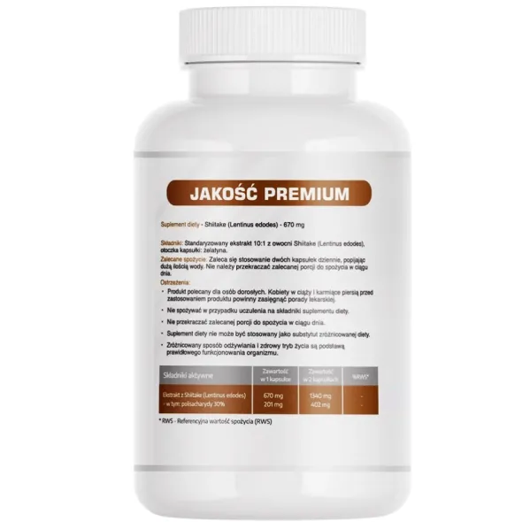 MEDFUTURE Shiitake 670 mg 60 kaps
