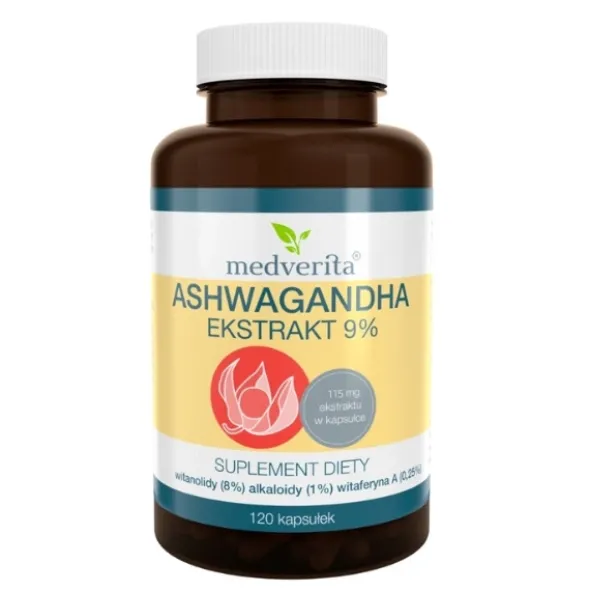 MEDVERITA Ashwagandha Ekstrakt 9% 120 kaps