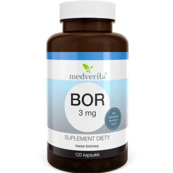 MEDVERITA Bor 3 mg Kwas Borowy 120 kaps