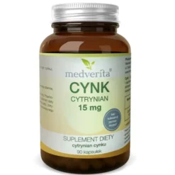 MEDVERITA Cynk Cytrynian 15 mg 90 kaps