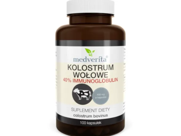 MEDVERITA Kolostrum Wołowe 400 mg 100 kaps