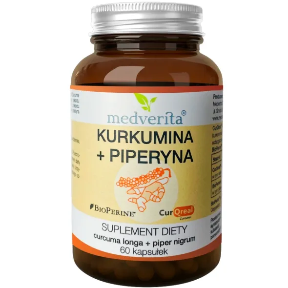 MEDVERITA Kurkumina + Piperyna 60 kaps