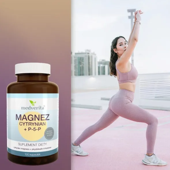 MEDVERITA Magnez Cytrynian + P-5-P 100 kaps