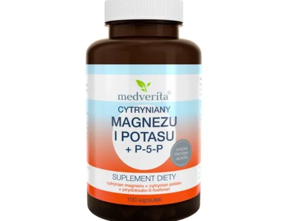 MEDVERITA Magnez + Potas Cytryniany + P-5-P 100 kaps