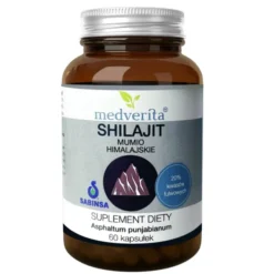 MEDVERITA Mumio / Shilajit Ekstrakt 20% Kwasów Fulwowych 60 kaps
