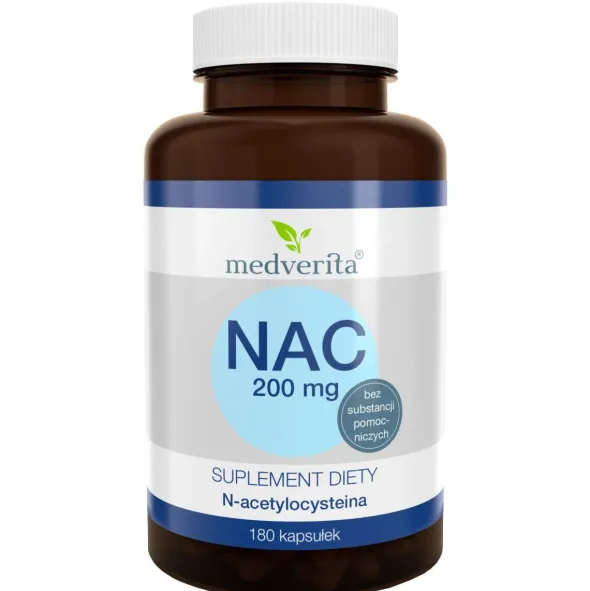 MEDVERITA NAC 200mg N-acetylo L-cysteina 180 kaps