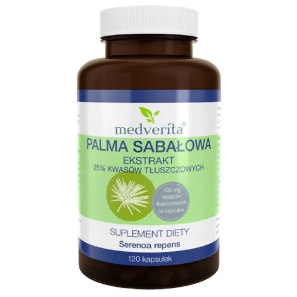 MEDVERITA Palma Sabałowa 25% Kwasów Tłuszczowych 120 kaps