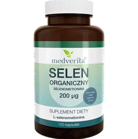 MEDVERITA Selen Organiczny Selenometionina 200mcg 120 kaps