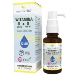 MEDVERITA Witamina K2 20 mcg+D3 400 IU 30 ml