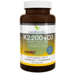 MEDVERITA Witamina K2 MK-7 200 ug + D3 2000IU 60 kaps