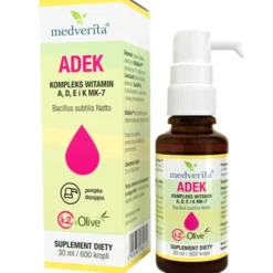 MEDVERITA Witaminy ADEK z K2&Olive w kroplach 30 ml
