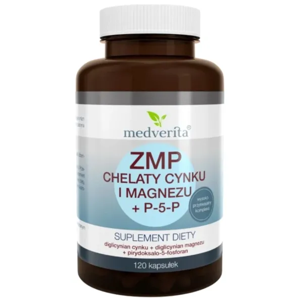MEDVERITA ZMP Chelaty Cynku i Magnezu + P-5-P 120 kaps