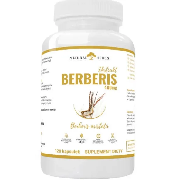 NATURAL HERBS Berberis Ekstrakt 400 mg 120 kaps