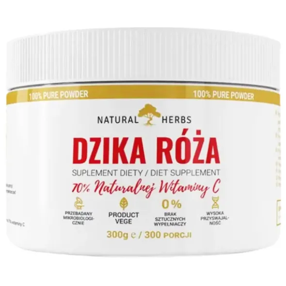 NATURAL HERBS Dzika Róża Naturalna Witamina C 300g