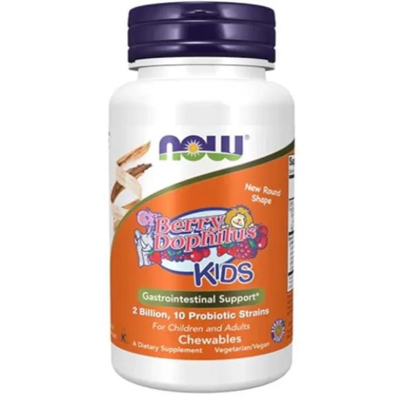 NOW FOODS BerryDophilus Kids - Probiotyk dla dzieci 120 tabl