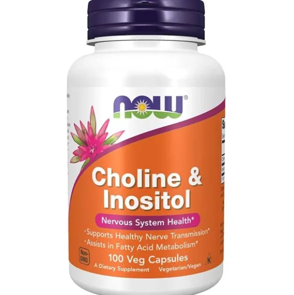 NOW FOODS Cholina 250mg + Inozytol 250mg 100 vkaps