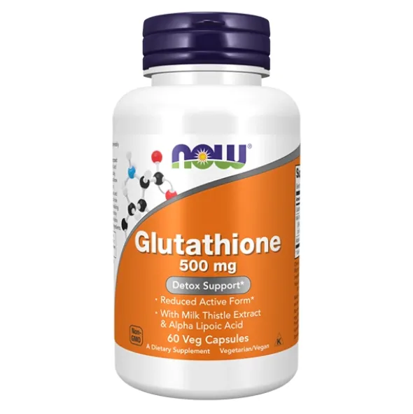 NOW FOODS Glutation 500mg + Ostropest Plamisty 100mg 60 vkaps