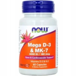 NOW FOODS MEGA D-3 4000 IU & MK-7 60 kaps