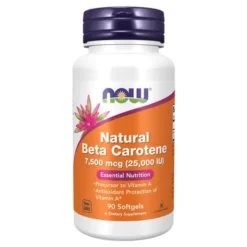 NOW FOODS Naturalny Beta Karoten (Witamina A) 25 000 IU 90 kaps